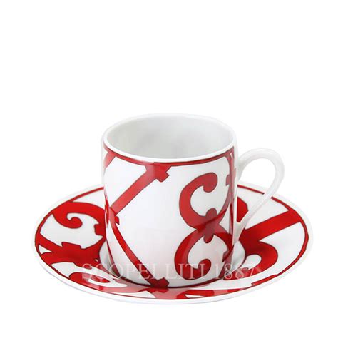 hermes red and white coffee mug|hermes champagne glasses.